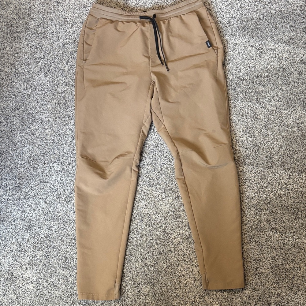 Men's UNRL Tan Performance Jogger Pants with Drawstring
